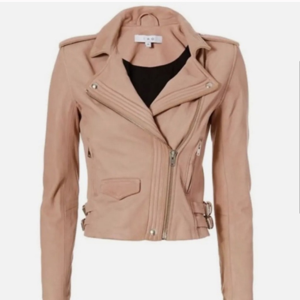 Iro Leather Jacket Blush Pink